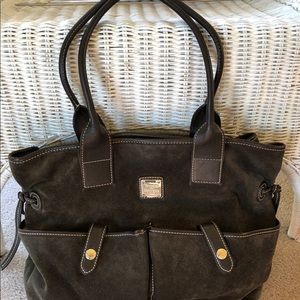 COPY - Dooney Bourke Brown Suede Satchel - Leathe…